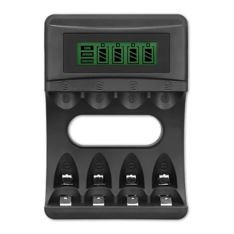 Caricabatterie QOLTEC 50654 per batterie ricaricabili Ni‑MH R03 (AAA) e R6 (AA), 1800 mA