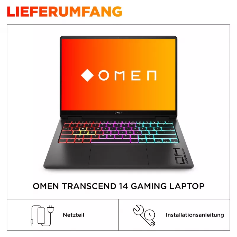 HP OMEN Transcend 14-fb1097ng Notebook da gaming 35,6 cm (14) – layout tastiera possibilmente tedesco