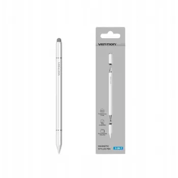 Stylus Vention KQLW0 3-in-1 magnetico lega di alluminio, bianco, 18,2 g