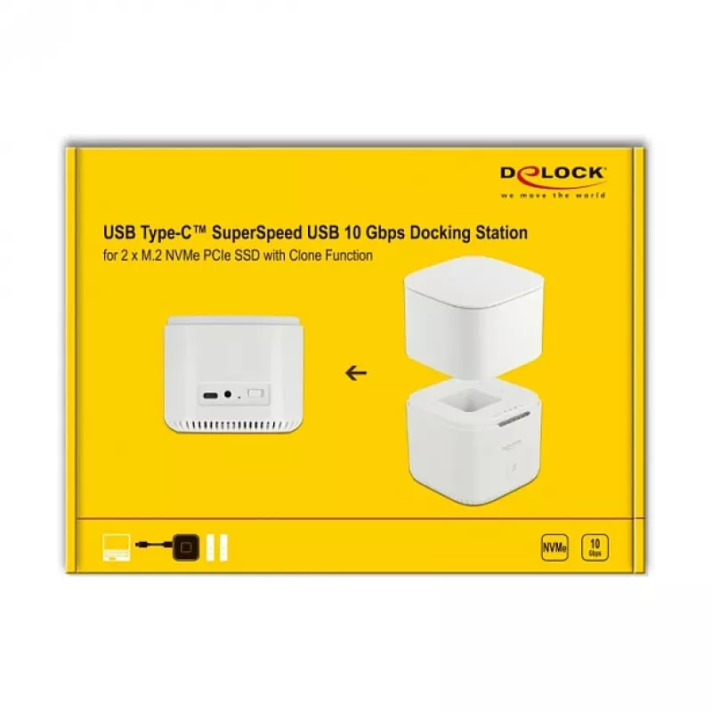 Case per SSD DeLOCK 63331 bianco M.2