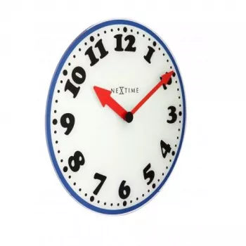 NeXtime orologio da parete 8151 Boy, Ø43 cm, bianco/blu/nero/rosso