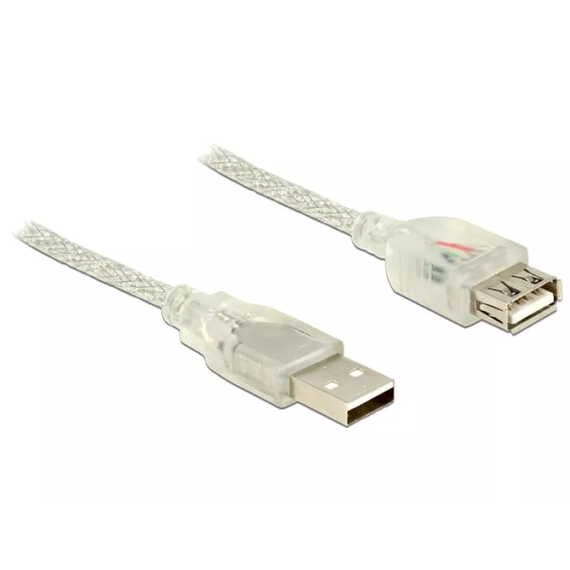 Cavo USB DeLOCK 83881 USB 2.0 1 m USB A trasparente