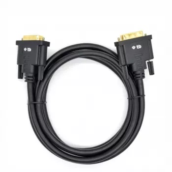 Cavo TB MM DVI 24 + 1 1,8 m, nero, oro (AKTBXVD24DVI18B)