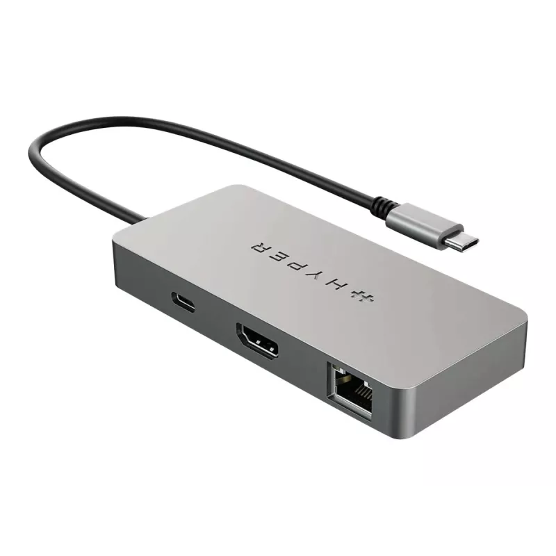 HYPER HDMB2 Hub interfaccia USB 3.2 Gen 1 (3.1 Gen 1) Type-C 5000 Mbit/s acciaio inossidabile