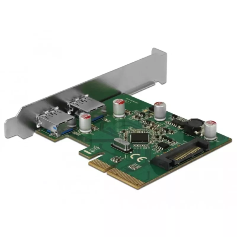 Scheda PCI Express x4 Delock con 2 porte USB 3.1 Gen 2 Type-A esterne (90298)