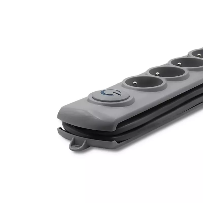 Protezione da sovratensione Qoltec 50163 grigio 4 prese AC 230V 1,5m