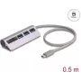 Hub USB DELOCK 3 porte 5 Gbit/s con lettore di schede SD e microSD e porta USB-C
