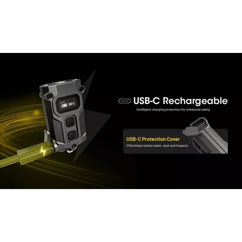 Torcia portachiavi Nitecore TINI3 nero 600 lm USB ricaricabile
