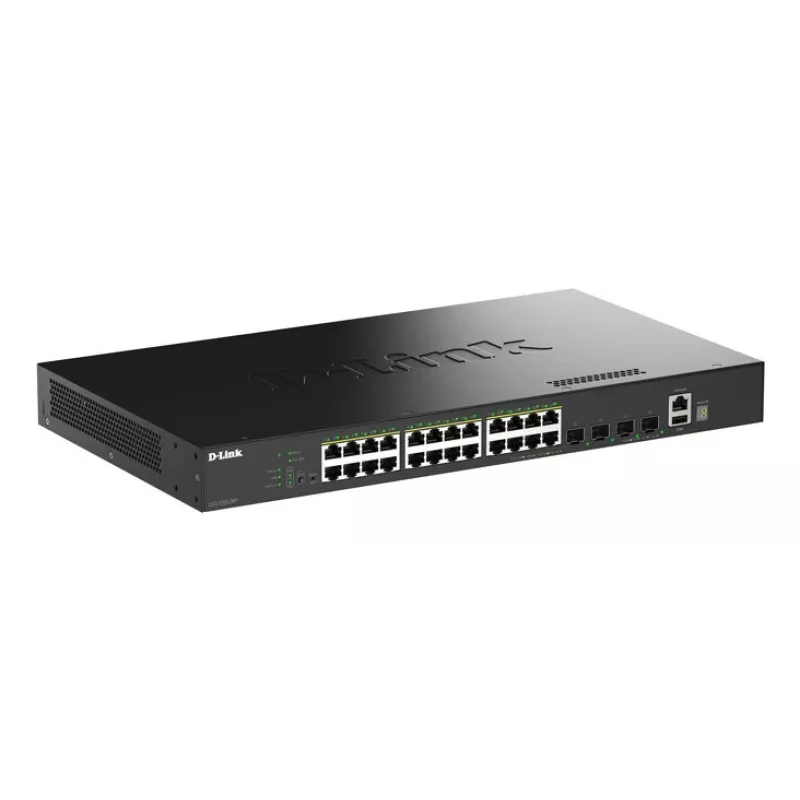 D-Link switch smart managed stackable PoE+ 28 porte Gigabit con 4 porte 10G SFP+