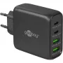 Goobay 64817 caricabatterie per dispositivi mobili cuffie - smartphone - tablet nero AC ricarica rapida per interni (64817)
