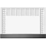 Sottomano Sigel H6365 tappetino da scrivania in carta 595×410 mm, nero/grigio/bianco