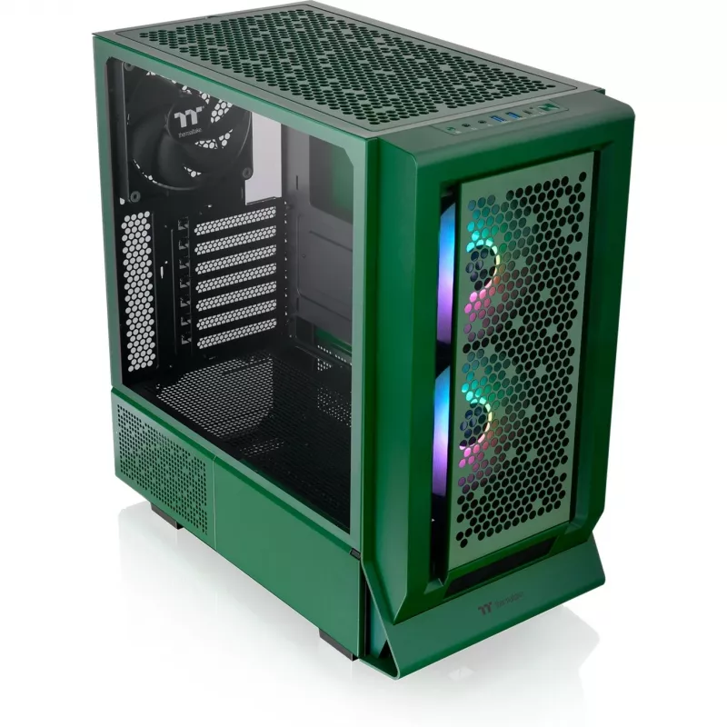 Ceres 350 MX, Case Tower Verde scuro, vetro temperato x 2
