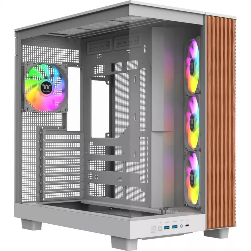 Case PC Thermaltake View 380 XL WS ARGB Snow White — Midi-Tower, supporto ATX, con finestra