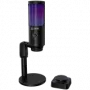 LORGAR SMP40, microfono RGB con tasto di mute esterno e supporto in metallo, nero