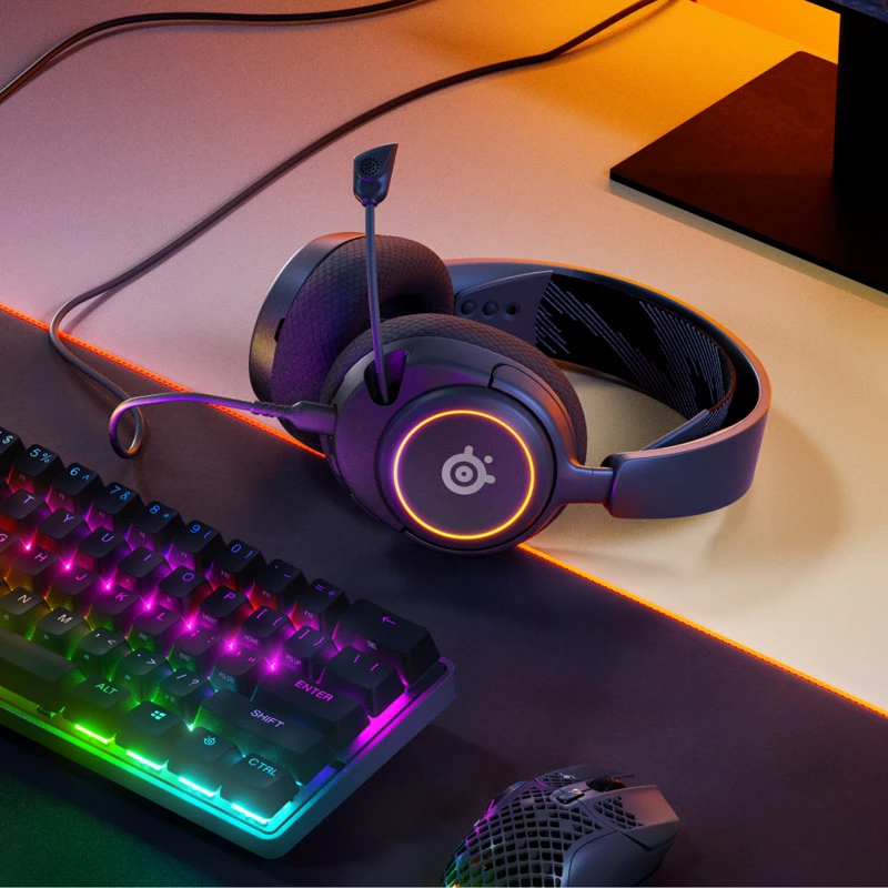 Steelseries Arctis Nova 3 headset con cavo archetto gaming USB Type-C nero