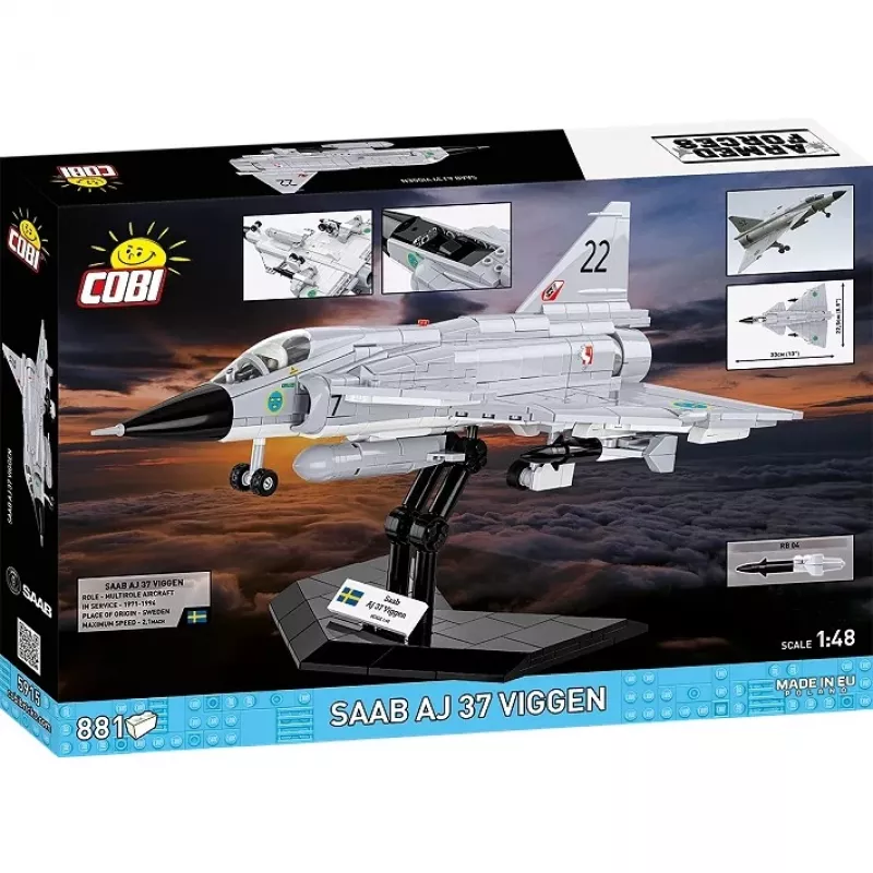 Cobi Blocks Saab AJ 37 Viggen set di costruzione 881 pz.