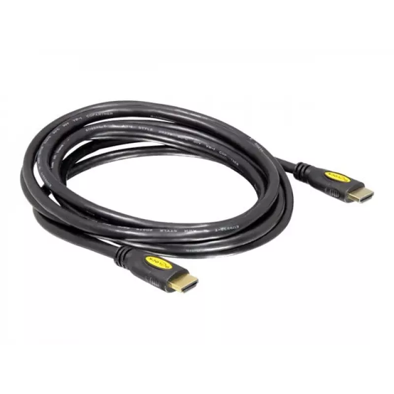 Cavo HDMI High Speed con Ethernet Delock 82455, HDMI-A maschio – HDMI-A maschio (19 poli), 4K, 5 m, nero