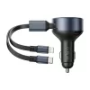Caricabatterie da auto Vention FFOB0 30W con cavo USB-C a Lightning, 30 W per la ricarica dell'iPhone