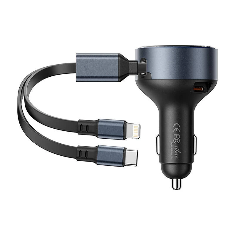 Caricabatterie da auto Vention FFOB0 30W con cavo USB-C a Lightning, 30 W per la ricarica dell'iPhone
