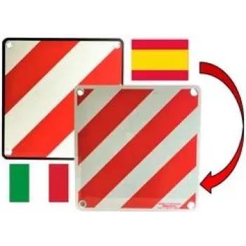 Triangolo di segnalazione IWH 97605 2in1 per Spagna e Italia, misura 50 cm, segnale di sicurezza stradale