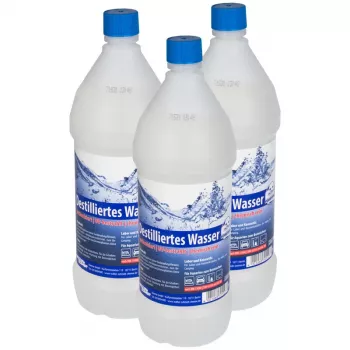 Acqua distillata (DIN 13060, DIN 43530 & EN 285) - 3x 1 L