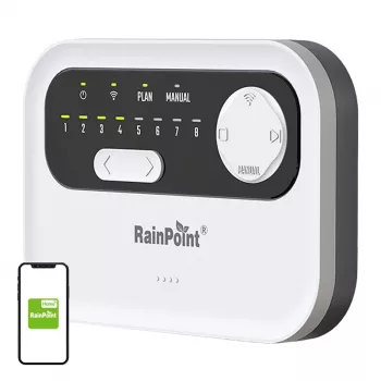 Centralina irrigazione RainPoint HIC801W WiFi — programmatore di irrigazione a 8 zone, connettività Wi‑Fi
