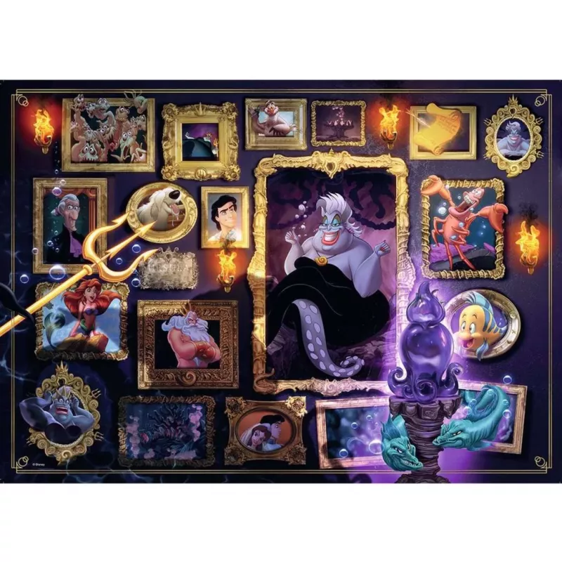 Puzzle Ravensburger Villainous Ursula 1000 pezzi, puzzle Ravensburger 1000 pezzi