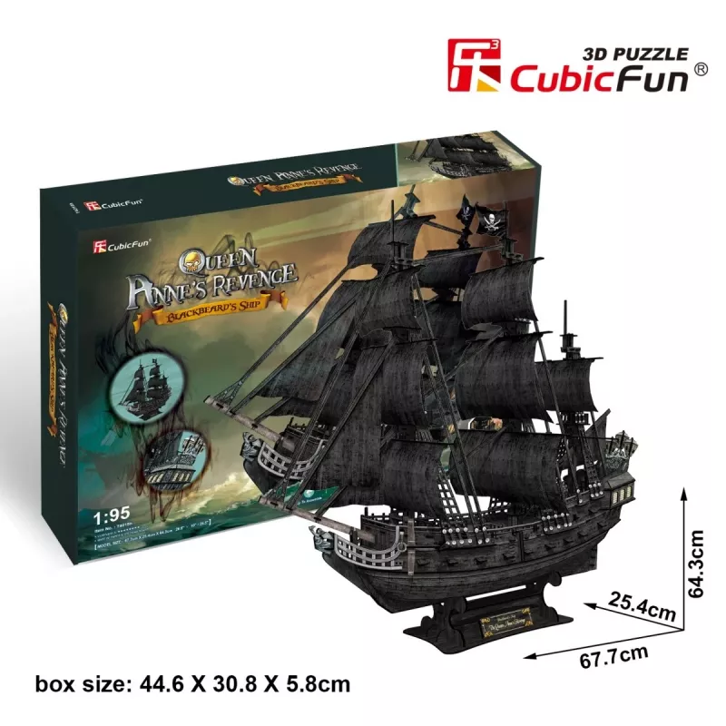 PUZZLE 3D grande set navi pirata Queen Revenge
