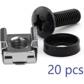Set gabbie a guscio LOGON RAX106 nero argento acciaio inox acciaio 48,3 cm