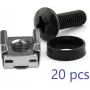 Lanview RAX106 set di dadi a gabbia M6 con viti di montaggio, 20 pz.