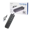Hub USB 3.2 Gen 1, 7 porte con interruttore on/off, nero