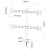 Staffa per 4 monitor LCD 13-27'' L-04N