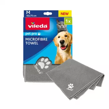Panno VILEDA Pet Wipes 172650 450x700 mm, poliestere, lavabile in lavatrice, grigio
