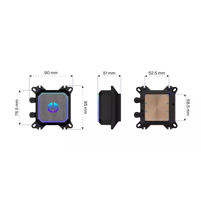 ENDORFY Navis F280 ARGB case per computer dissipatore liquido all-in-one 14 cm nero 1 pz.