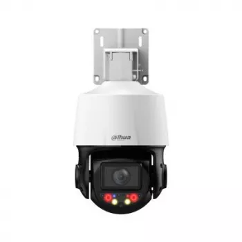 Telecamera di sicurezza IP turret DAHUA SD3E410DB-GNY-A-PV1 – esterno, montaggio a soffitto, 4 MP (2560×1440), cablata, PoE, DC, bianco