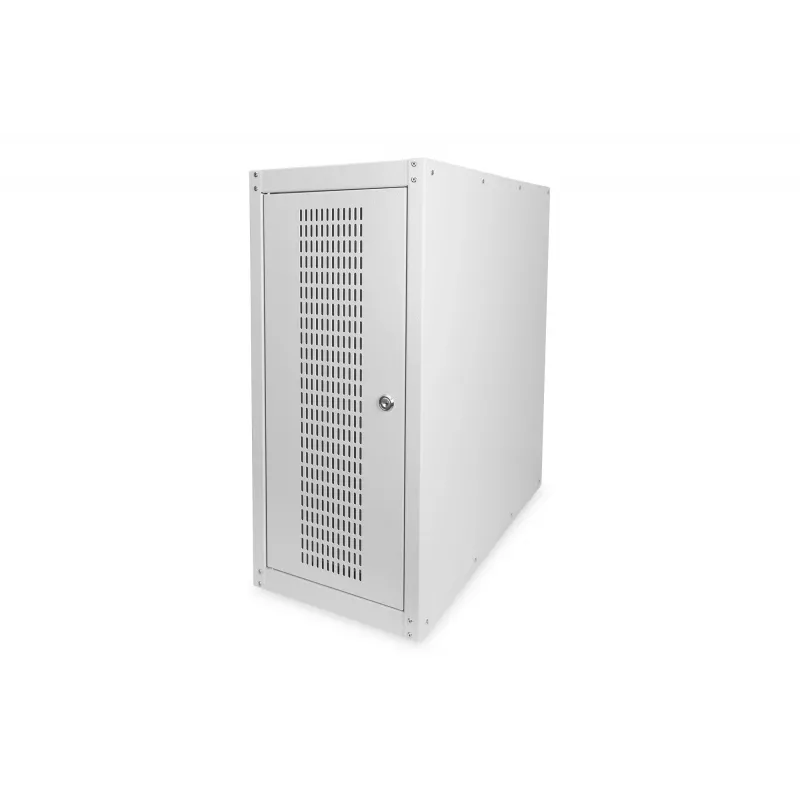 Digitus Case per computer con porta in vetro, su rotelle, con serratura, con feritoie di ventilazione