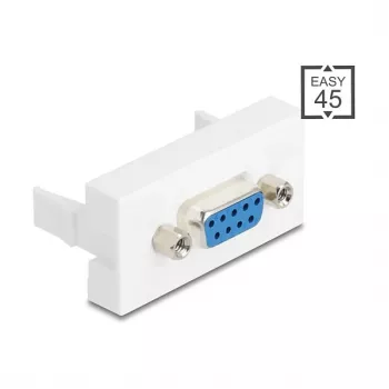 Presa VGA da parete DELOCK 81556, connettore femmina-femmina, bianco, ABS, 45×22,5×17,4 mm