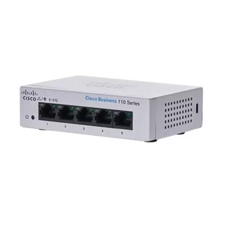 Switch unmanaged L2 Gigabit Ethernet Cisco CBS110 — 5x RJ-45 10/100/1000, 1U, 12V DC, 2048 MAC, 10 Gbit/s