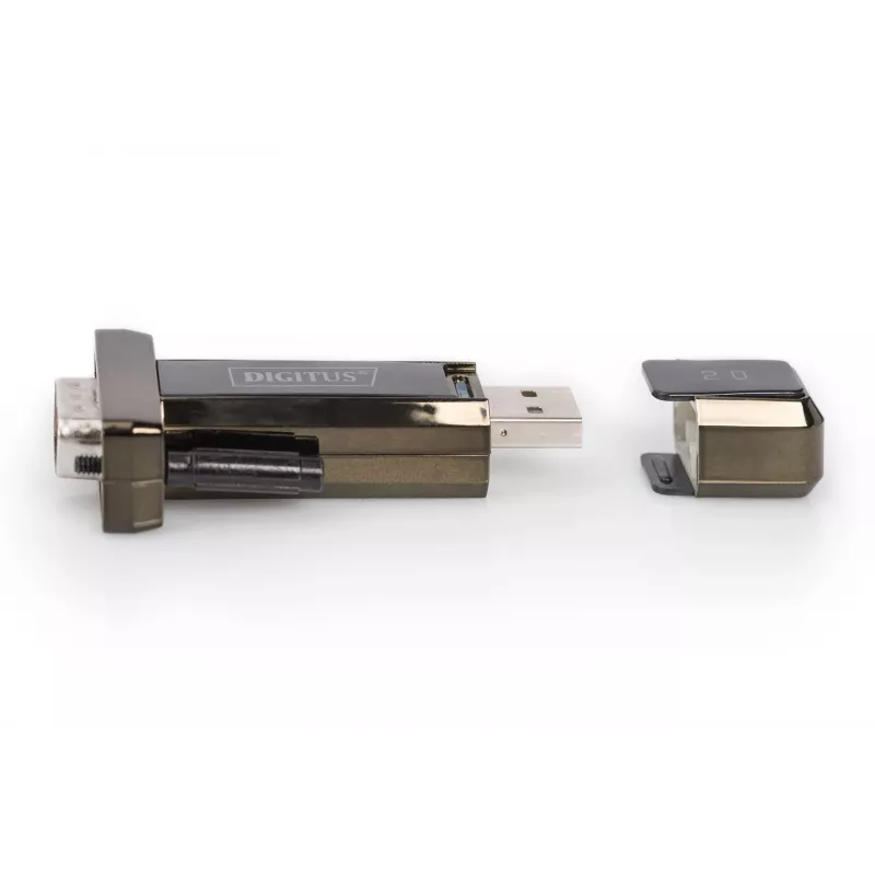 DIGITUS convertitore USB 2.0 a seriale DSUB 9M incl. cavo USB-A 80 cm chipset FTDI USB 2.0 a RS232 (FT232RL)