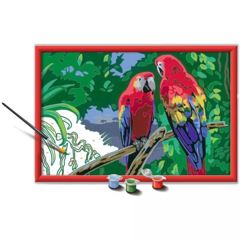Ravensburger dipinti con i numeri - Pappagalli colorati