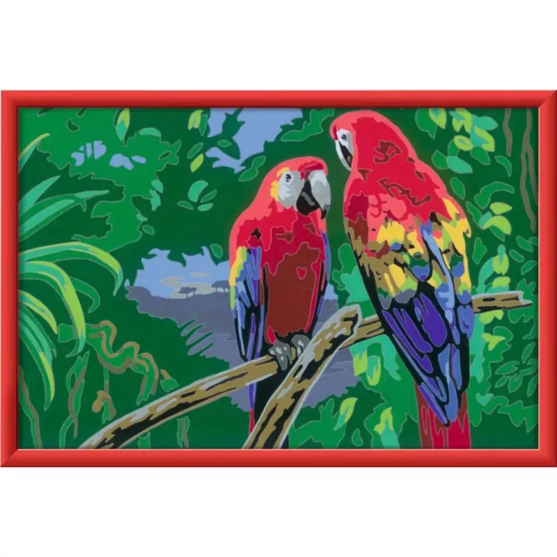 Ravensburger dipinti con i numeri - Pappagalli colorati