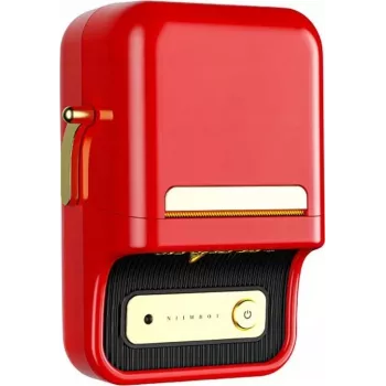 Etichettatrice NIIMBOT B21S rossa — stampante termica Bluetooth compatta, larghezza di stampa 50 mm, 60 mm/s, batteria ricaricabile 1200 mAh