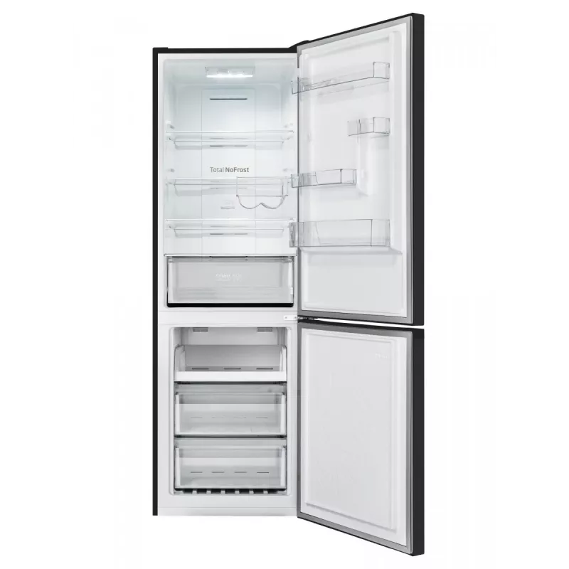 Amica FK3506D.2F(E) frigorifero combinato, congelatore in basso, 226 l frigorifero + 96 l congelatore, Total No Frost, classe energetica E, nero
