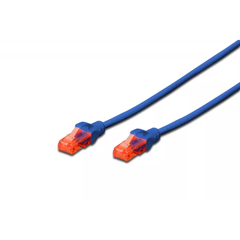 Cavo di rete Digitus CAT 6 U/UTP RJ-45 Cat6 0,25 m blu