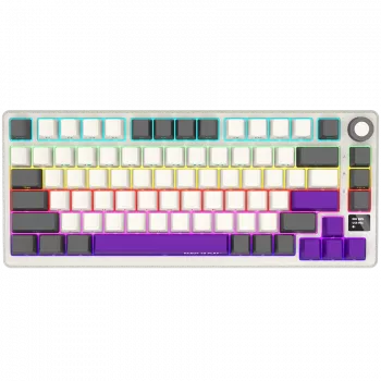 LORGAR KBP7075W, tastiera gaming meccanica 75% wireless Pro, beige, layout EN