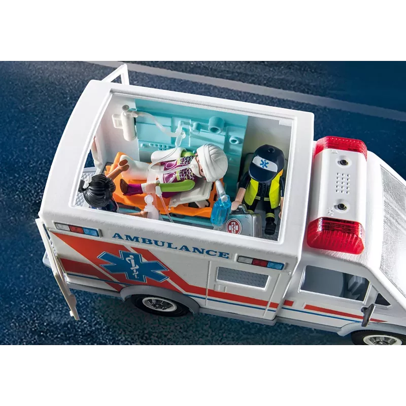 Ambulanza giocattolo PLAYMOBIL 71232 — multicolore, per 4–10 anni, batteria AAA