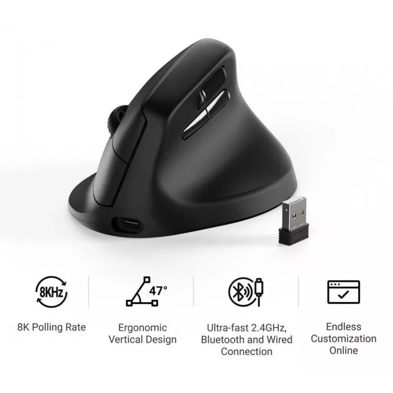 Mouse meccanico Keychron M5 8K nero (M5-A23)
