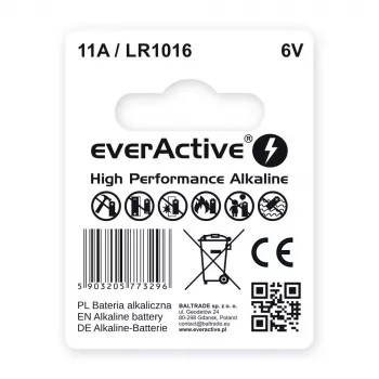 Batteria per chiave auto everActive 11A LR1016 MN11 6V alcalina, a bottone 10,3×16 mm, 1 pz.