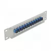 Patch Panel in fibra ottica DeLOCK 10 pollici 12 porte SC simplex blu 1HE grigio
