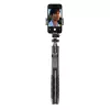 Selfie stick con treppiede Crong CRGSGU1BLK alluminio Bluetooth con gambe pieghevoli e supporto per telefono